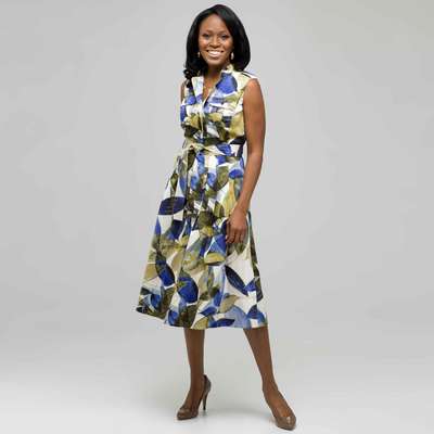 Floral Shirt Dress.,  Floral Shirt Dress.